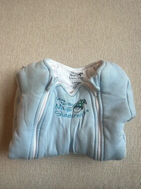 Baby Merlin's Magic Sleepsuit - Light Blue